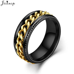 Punk Rotatable Couple Ring