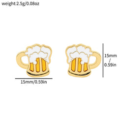 Cartoon Beer Mug Earrings