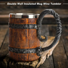 Viking Barrel Style Beer Mug