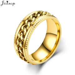 Punk Rotatable Couple Ring