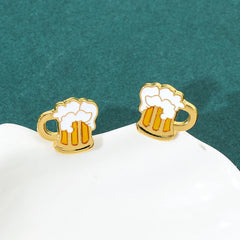 Cartoon Beer Mug Earrings