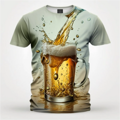 3D Printed Beer T-Shirt for Men
