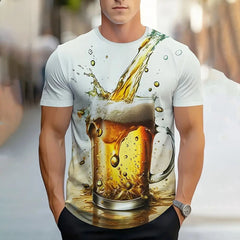 3D Printed Beer T-Shirt for Men