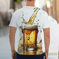 3D Printed Beer T-Shirt for Men