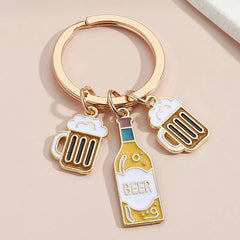 Beer Cup Enamel Keychain