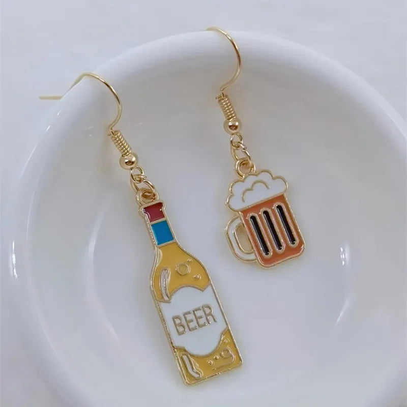 Wine & Beer Mini Food Earrings