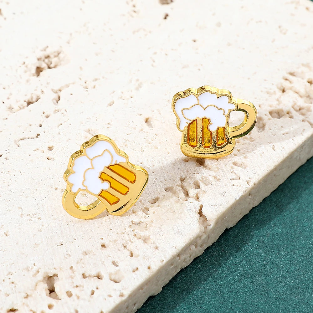 Cartoon Beer Mug Earrings