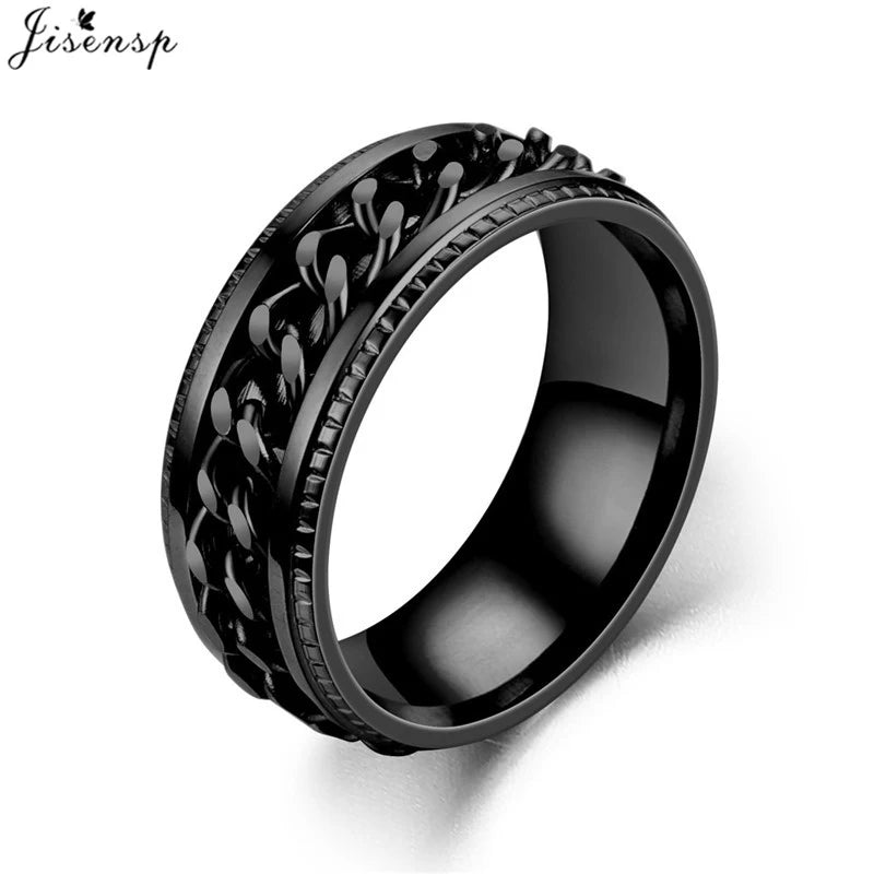 Punk Rotatable Couple Ring