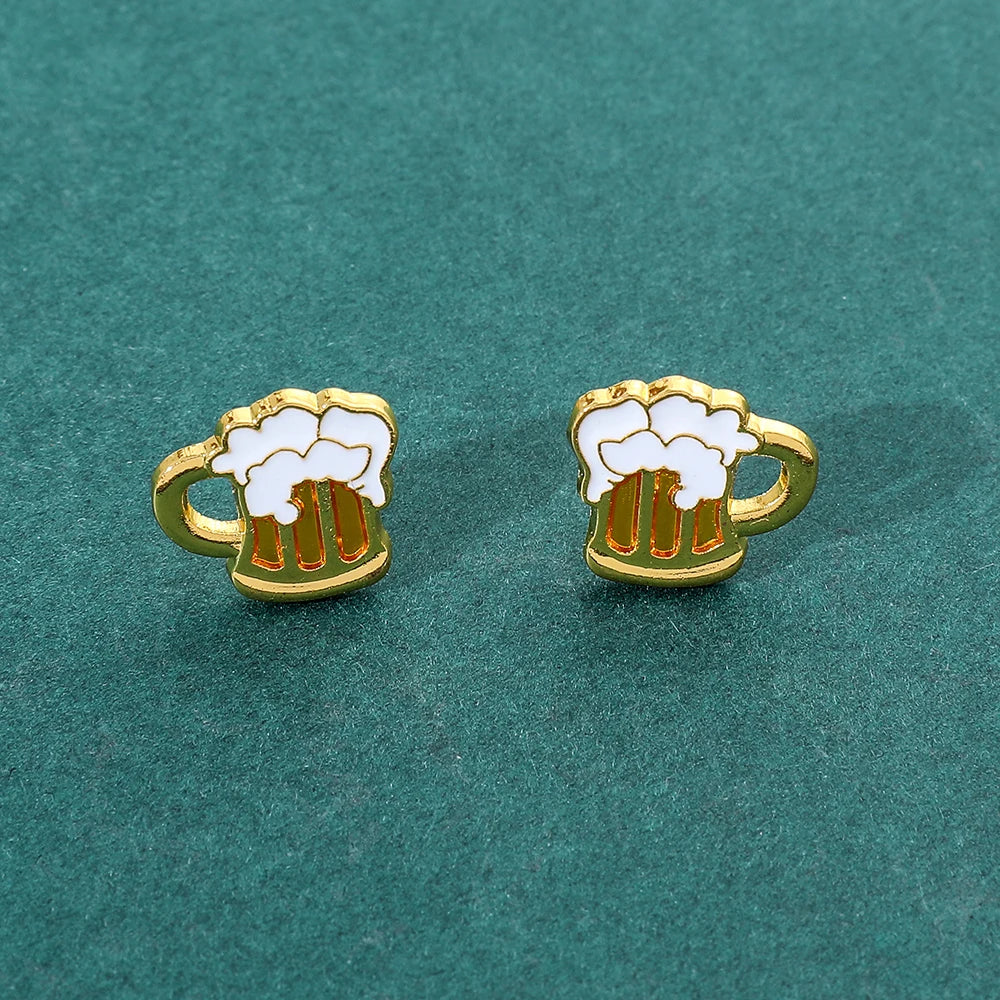 Cartoon Beer Mug Earrings